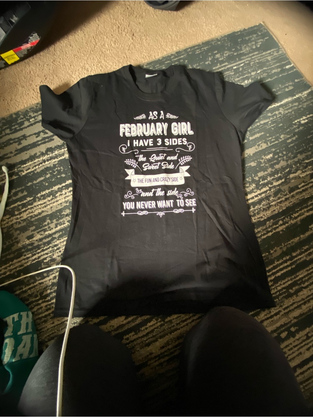 February Girl Graphic Tee - Black Womens Short Sleeve